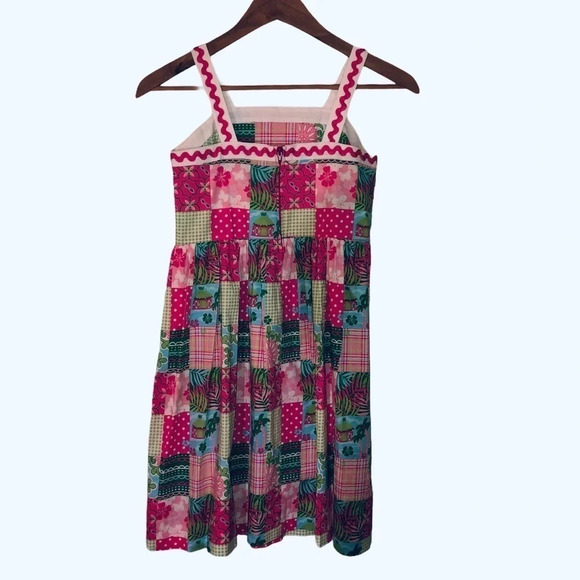 HARTSTRINGS Sz 8 Patchwork Girls Sundress Dress - Picture 2 of 4